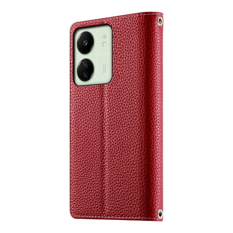 For Redmi 13C 4G / 5G / 13R / Xiaomi Poco C65 Stitching Multi-card Zipper Wallet Leather Phone Case with Short Strap