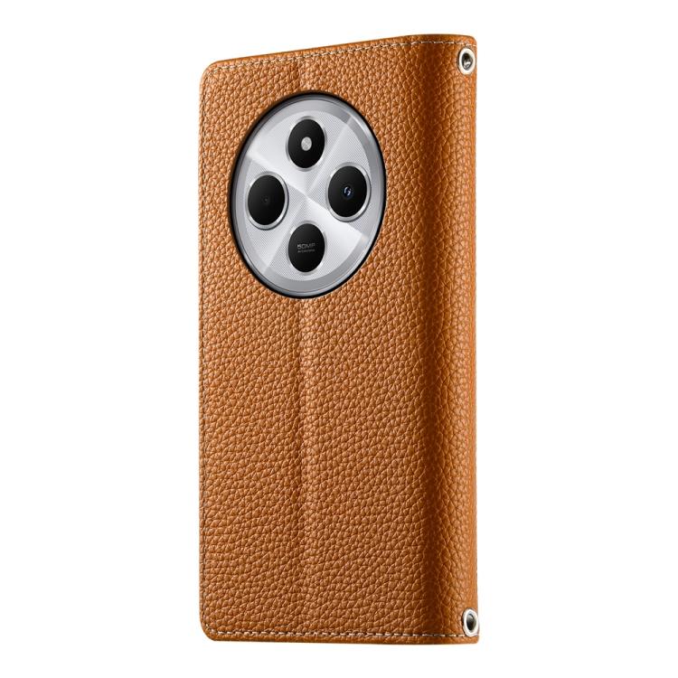 For Redmi 14C 4G / 14R / A4 5G / A3 Pro Stitching Multi-card Zipper Wallet Leather Phone Case with Short Strap