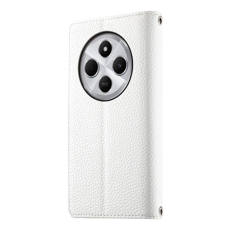 For Redmi 14C 4G / 14R / A4 5G / A3 Pro Stitching Multi-card Zipper Wallet Leather Phone Case with Short Strap