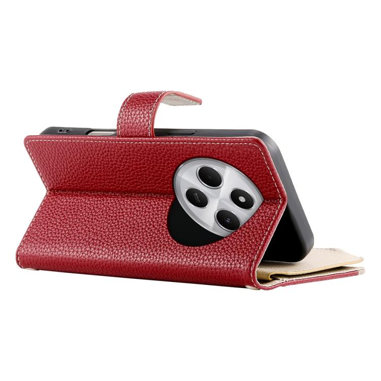 For Redmi 14C 4G / 14R / A4 5G / A3 Pro Stitching Multi-card Zipper Wallet Leather Phone Case with Short Strap