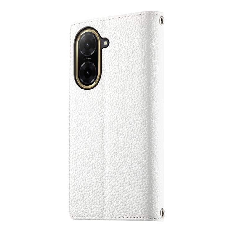 For Redmi A5 4G 171.7mm / Xiaomi Poco C71 Stitching Multi-card Zipper Wallet Leather Phone Case with Short Strap