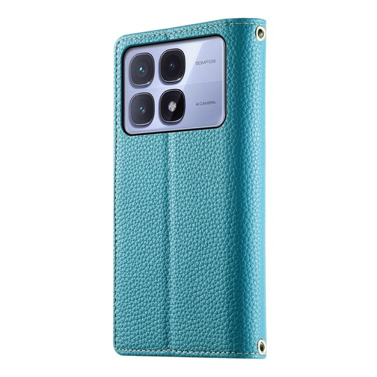 For Redmi K70 Ultra Stitching Multi-card Zipper Wallet Leather Phone Case with Short Strap