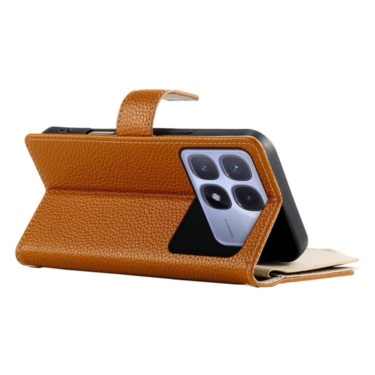 For Redmi K70 Ultra Stitching Multi-card Zipper Wallet Leather Phone Case with Short Strap