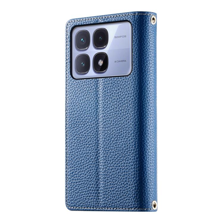 For Redmi K70 Ultra Stitching Multi-card Zipper Wallet Leather Phone Case with Short Strap