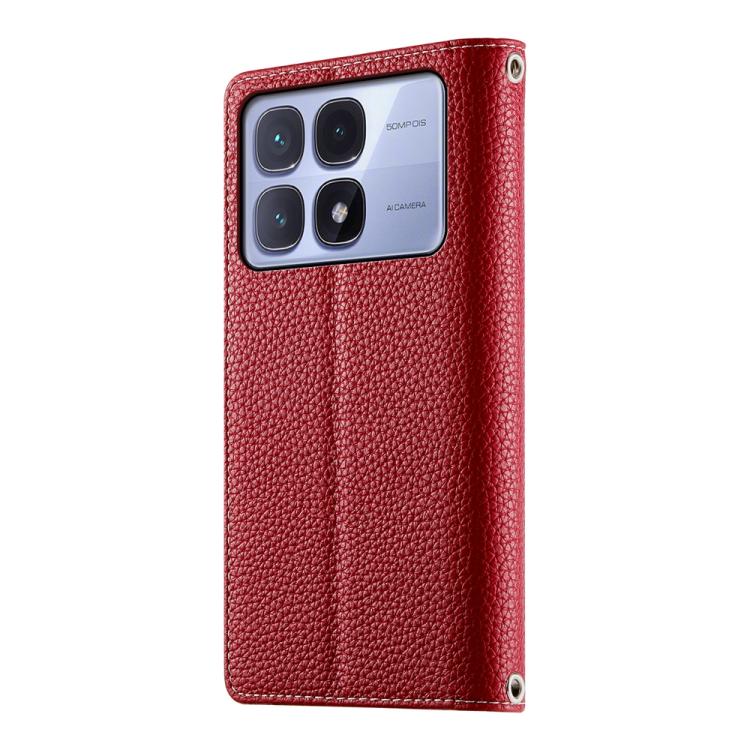 For Redmi K70 Ultra Stitching Multi-card Zipper Wallet Leather Phone Case with Short Strap