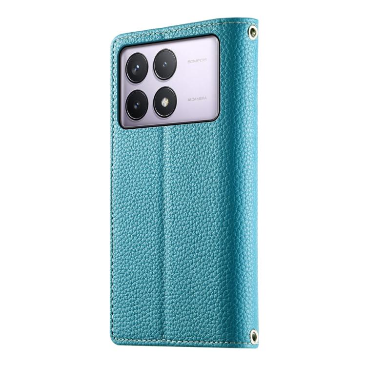 For Redmi K70 / K70 Pro / Poco F6 Pro Stitching Multi-card Zipper Wallet Leather Phone Case with Short Strap