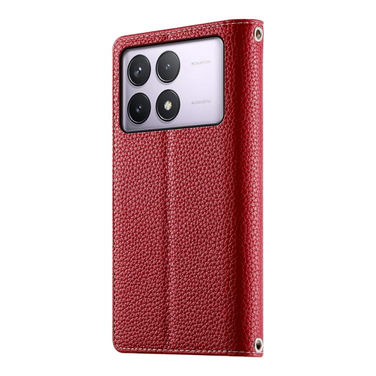 For Redmi K70 / K70 Pro / Poco F6 Pro Stitching Multi-card Zipper Wallet Leather Phone Case with Short Strap