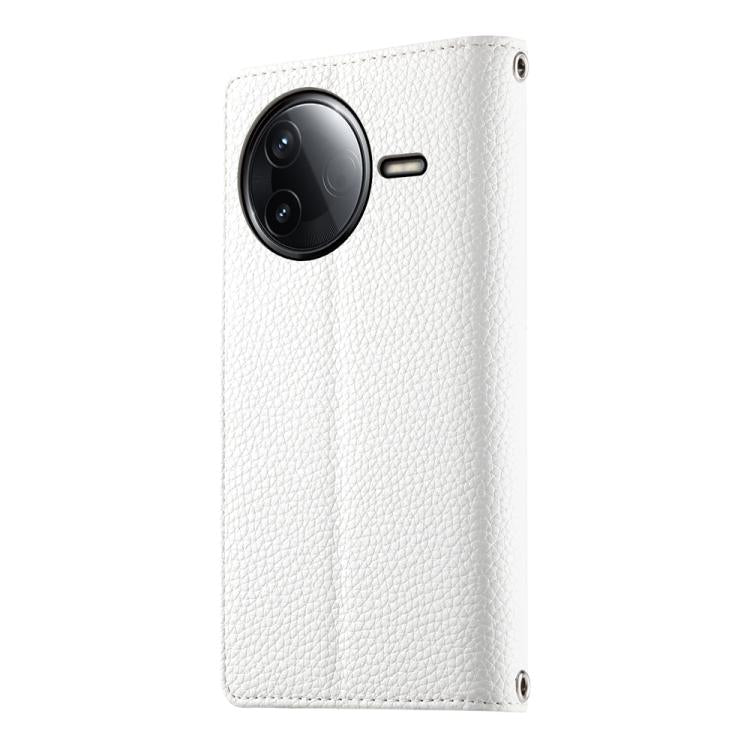 For Redmi K80 / K80 Pro / Poco F7 Pro Stitching Multi-card Zipper Wallet Leather Phone Case with Short Strap