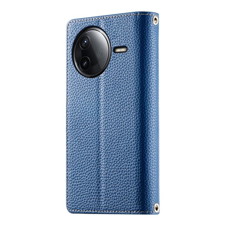 For Redmi K80 / K80 Pro / Poco F7 Pro Stitching Multi-card Zipper Wallet Leather Phone Case with Short Strap