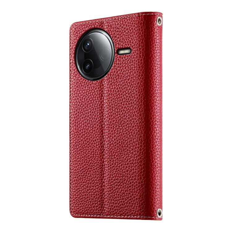 For Redmi K80 / K80 Pro / Poco F7 Pro Stitching Multi-card Zipper Wallet Leather Phone Case with Short Strap