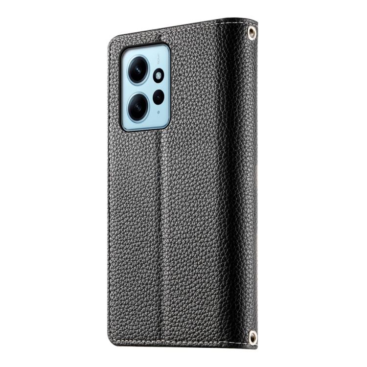 For Redmi Note 12 4G Global / Note 12R Pro Stitching Multi-card Zipper Wallet Leather Phone Case with Short Strap