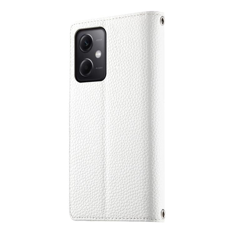 For Redmi Note 12 5G Global / Xiaomi Poco X5 Stitching Multi-card Zipper Wallet Leather Phone Case with Short Strap