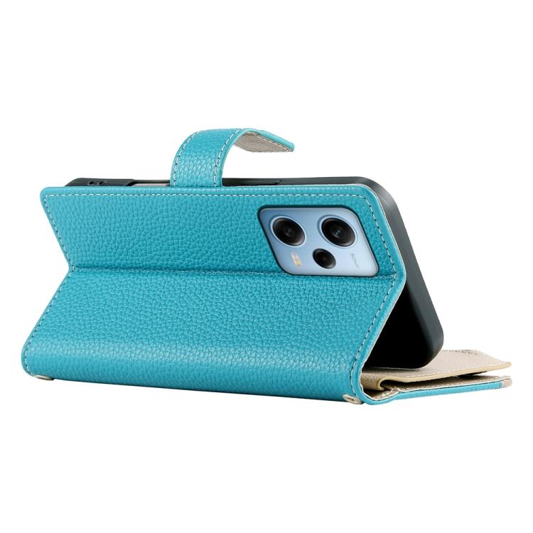 For Redmi Note 12 Pro 5G Global Stitching Multi-card Zipper Wallet Leather Phone Case with Short Strap