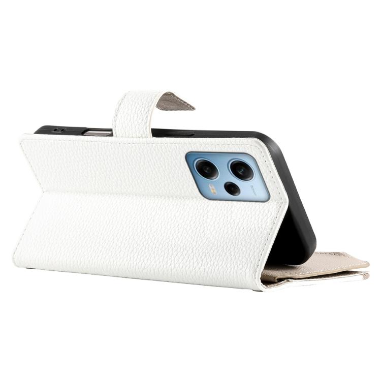 For Redmi Note 12 Pro 5G Global Stitching Multi-card Zipper Wallet Leather Phone Case with Short Strap