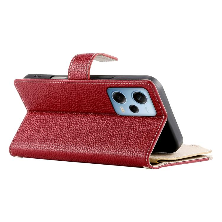 For Redmi Note 12 Pro 5G Global Stitching Multi-card Zipper Wallet Leather Phone Case with Short Strap