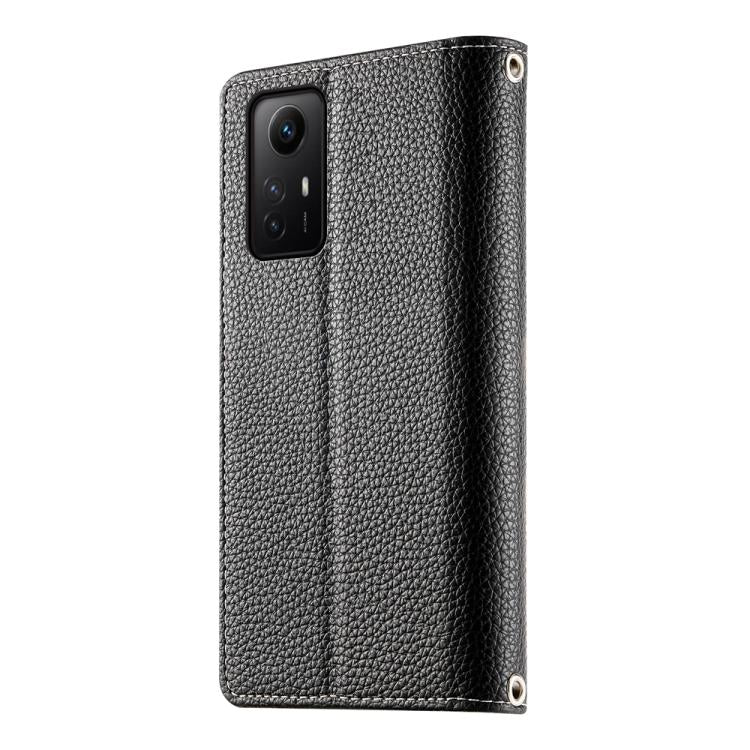For Redmi Note 12S 4G / Note 11 4G Global Stitching Multi-card Zipper Wallet Leather Phone Case with Short Strap