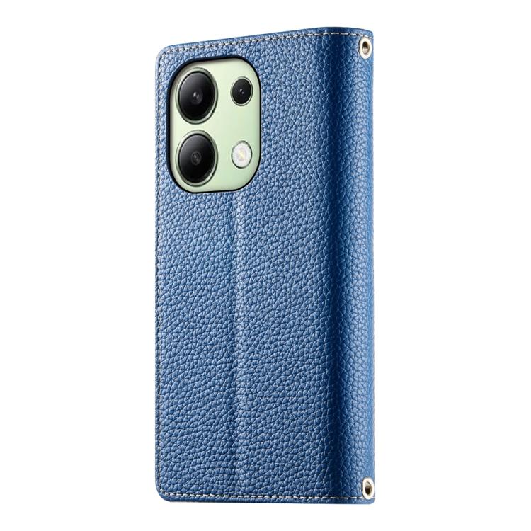 For Redmi Note 13 4G Global Stitching Multi-card Zipper Wallet Leather Phone Case with Short Strap