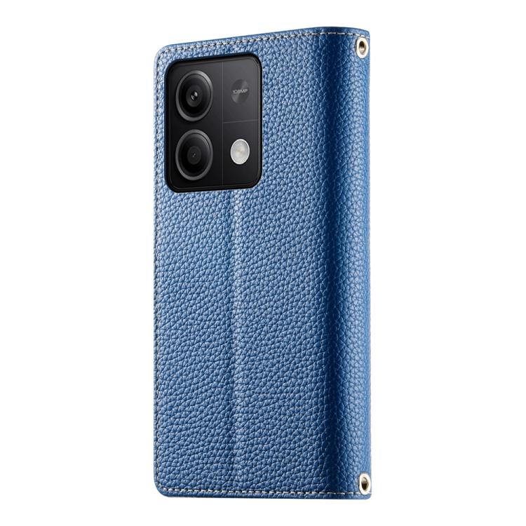 For Redmi Note 13 5G Global Stitching Multi-card Zipper Wallet Leather Phone Case with Short Strap