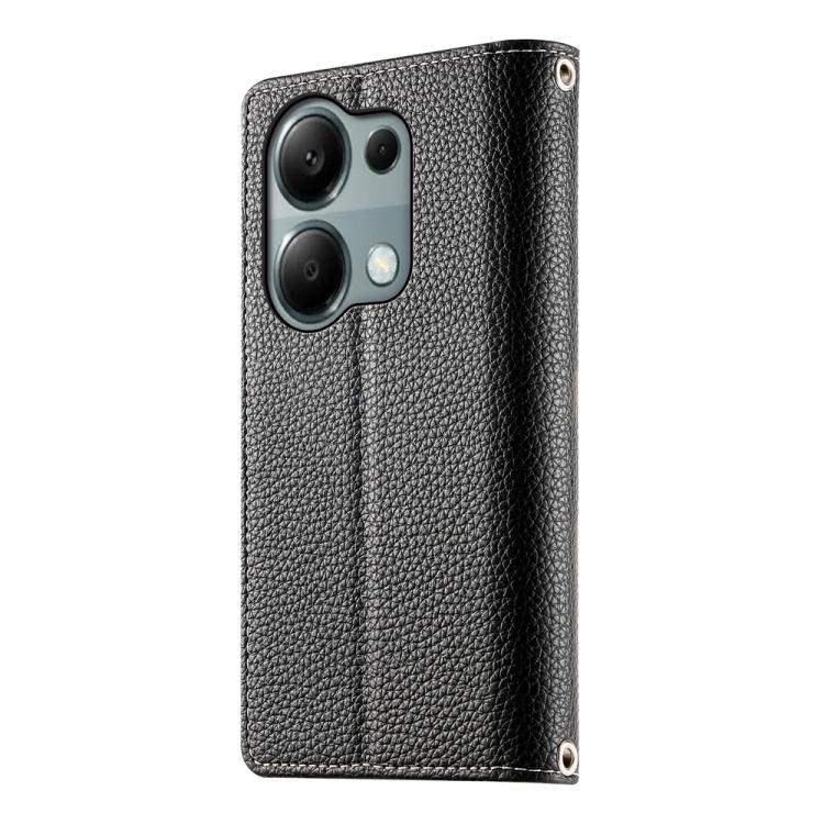 For Redmi Note 13 Pro 4G / Poco M6 Pro Stitching Multi-card Zipper Wallet Leather Phone Case with Short Strap