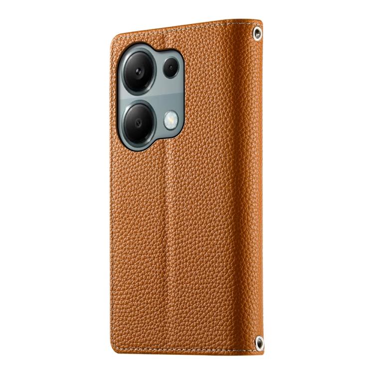 For Redmi Note 13 Pro 4G / Poco M6 Pro Stitching Multi-card Zipper Wallet Leather Phone Case with Short Strap
