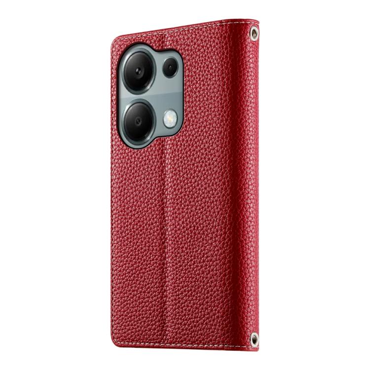 For Redmi Note 13 Pro 4G / Poco M6 Pro Stitching Multi-card Zipper Wallet Leather Phone Case with Short Strap