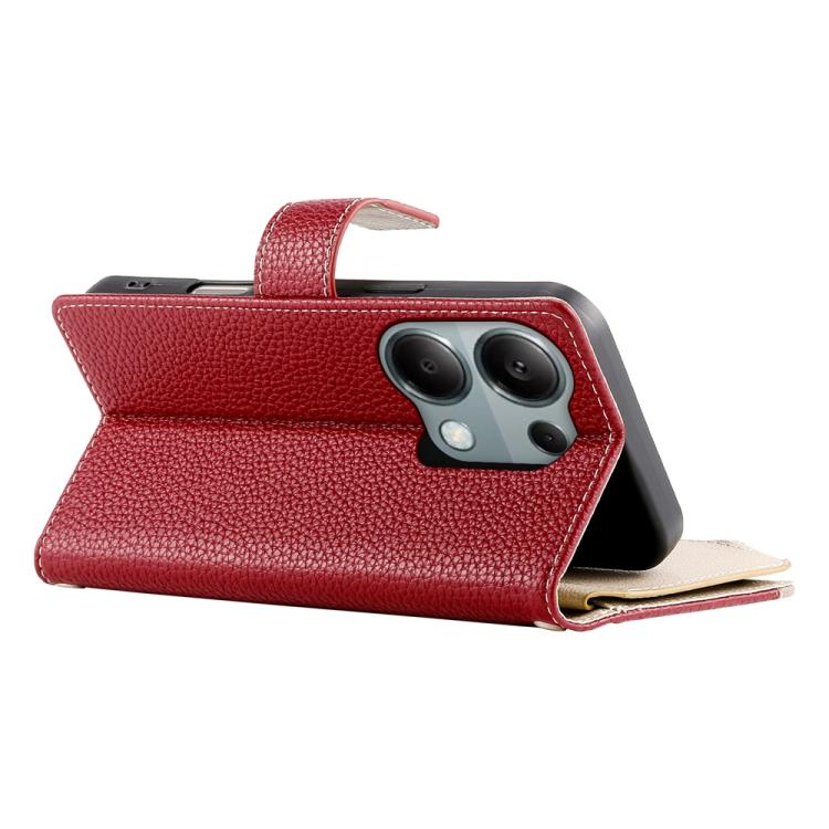 For Redmi Note 13 Pro 4G / Poco M6 Pro Stitching Multi-card Zipper Wallet Leather Phone Case with Short Strap