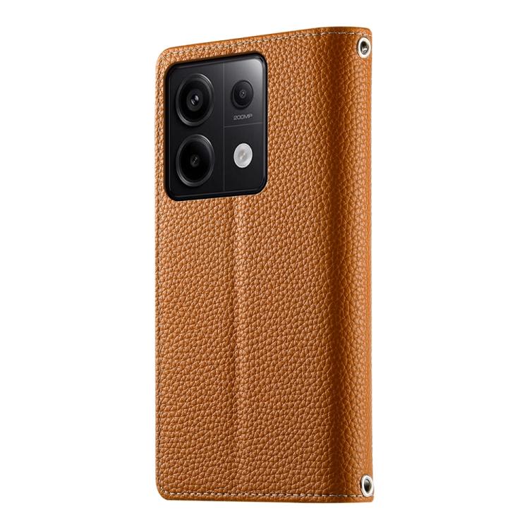 For Redmi Note 13 Pro / Xiaomi Poco X6 Stitching Multi-card Zipper Wallet Leather Phone Case with Short Strap