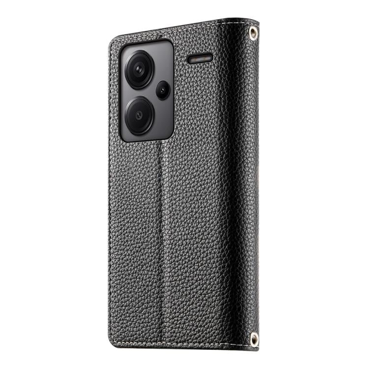 For Redmi Note 13 Pro+ Global Stitching Multi-card Zipper Wallet Leather Phone Case with Short Strap