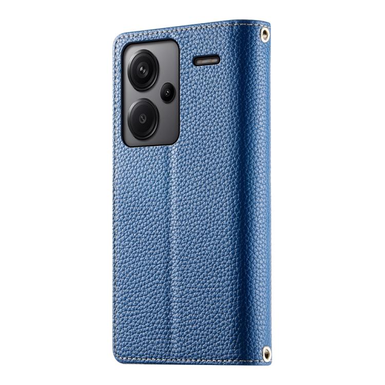 For Redmi Note 13 Pro+ Global Stitching Multi-card Zipper Wallet Leather Phone Case with Short Strap