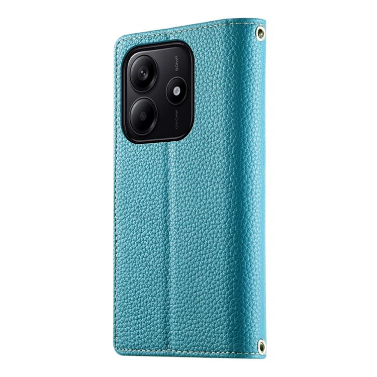 For Redmi Note 14 5G Global Stitching Multi-card Zipper Wallet Leather Phone Case with Short Strap