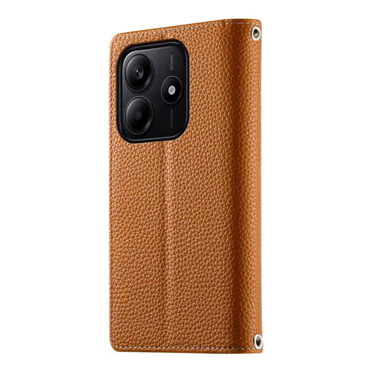 For Redmi Note 14 5G Global Stitching Multi-card Zipper Wallet Leather Phone Case with Short Strap
