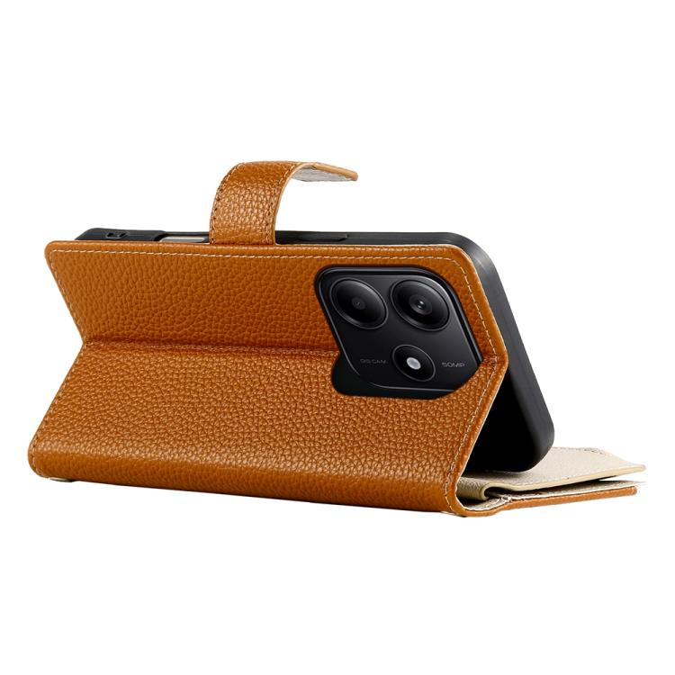For Redmi Note 14 5G Global Stitching Multi-card Zipper Wallet Leather Phone Case with Short Strap