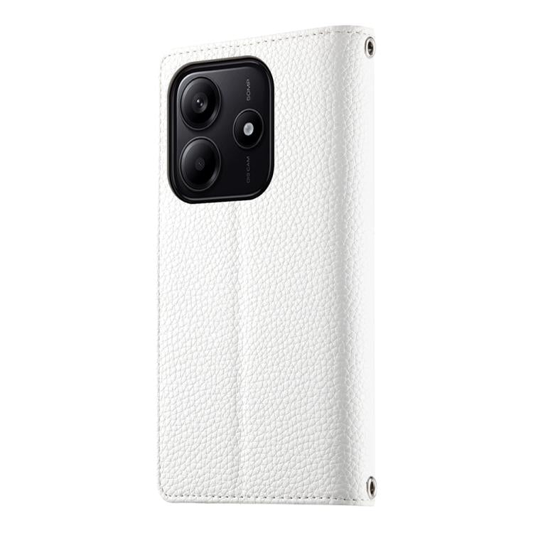 For Redmi Note 14 5G Global Stitching Multi-card Zipper Wallet Leather Phone Case with Short Strap