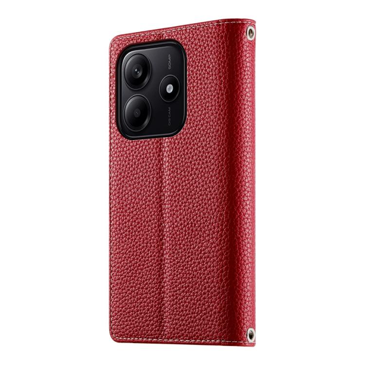 For Redmi Note 14 5G Global Stitching Multi-card Zipper Wallet Leather Phone Case with Short Strap