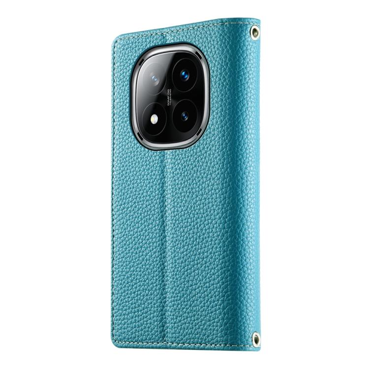 For Redmi Note 14 Pro 4G Stitching Multi-card Zipper Wallet Leather Phone Case with Short Strap