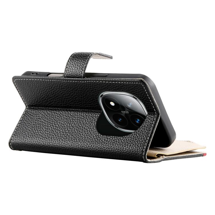 For Redmi Note 14 Pro 4G Stitching Multi-card Zipper Wallet Leather Phone Case with Short Strap