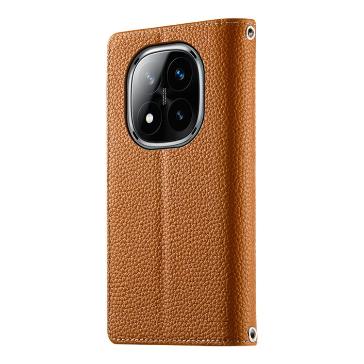 For Redmi Note 14 Pro 4G Stitching Multi-card Zipper Wallet Leather Phone Case with Short Strap