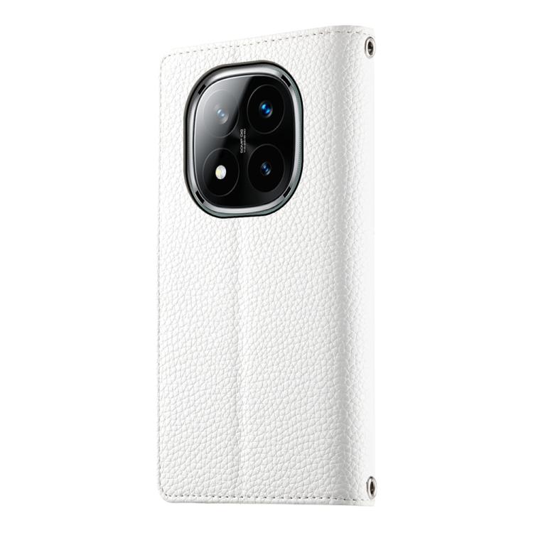 For Redmi Note 14 Pro 4G Stitching Multi-card Zipper Wallet Leather Phone Case with Short Strap