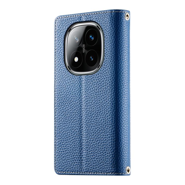 For Redmi Note 14 Pro 4G Stitching Multi-card Zipper Wallet Leather Phone Case with Short Strap