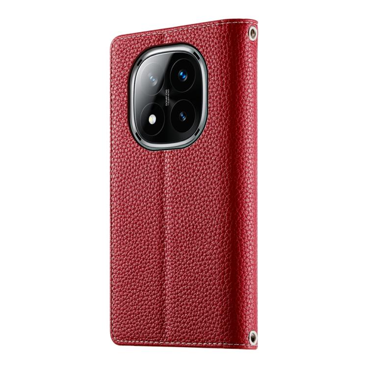 For Redmi Note 14 Pro 4G Stitching Multi-card Zipper Wallet Leather Phone Case with Short Strap