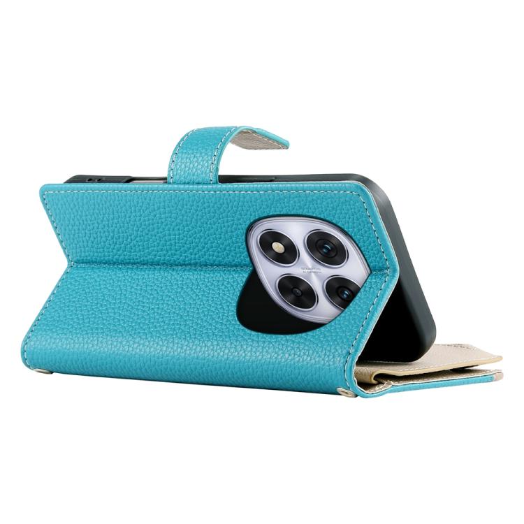 For Redmi Note 14 Pro 5G / Note 14 Pro+ 5G Stitching Multi-card Zipper Wallet Leather Phone Case with Short Strap