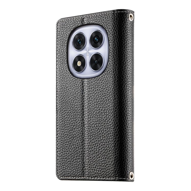 For Redmi Note 14 Pro 5G / Note 14 Pro+ 5G Stitching Multi-card Zipper Wallet Leather Phone Case with Short Strap