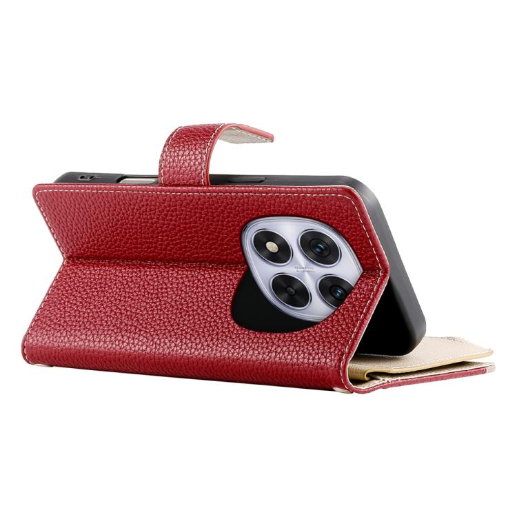 For Redmi Note 14 Pro 5G / Note 14 Pro+ 5G Stitching Multi-card Zipper Wallet Leather Phone Case with Short Strap