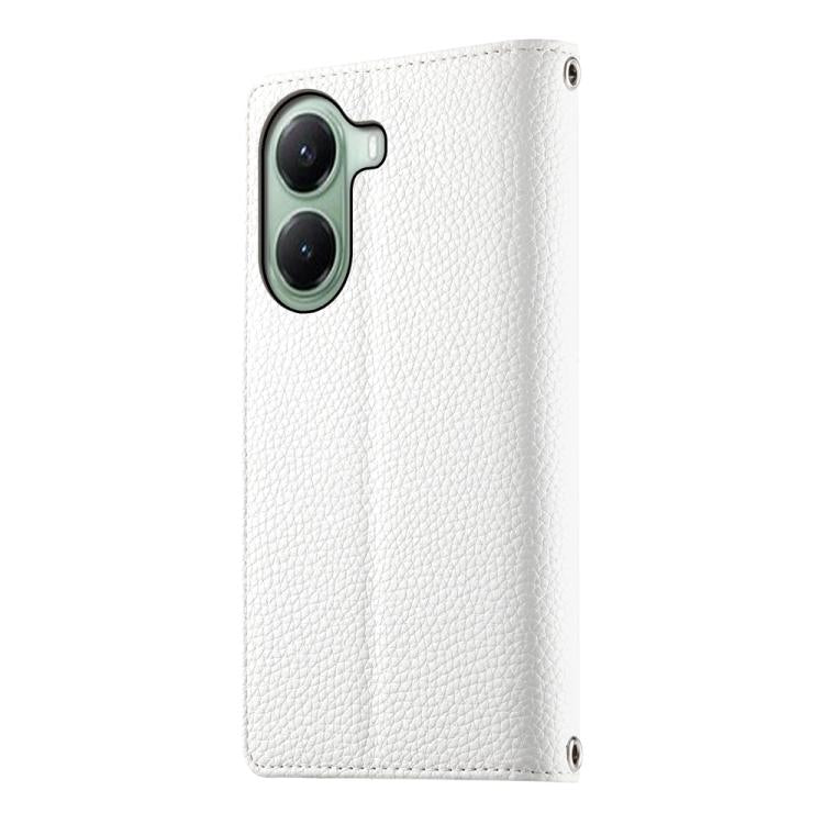 For Redmi Turbo 4 / Xiaomi Poco X7 Pro Stitching Multi-card Zipper Wallet Leather Phone Case with Short Strap