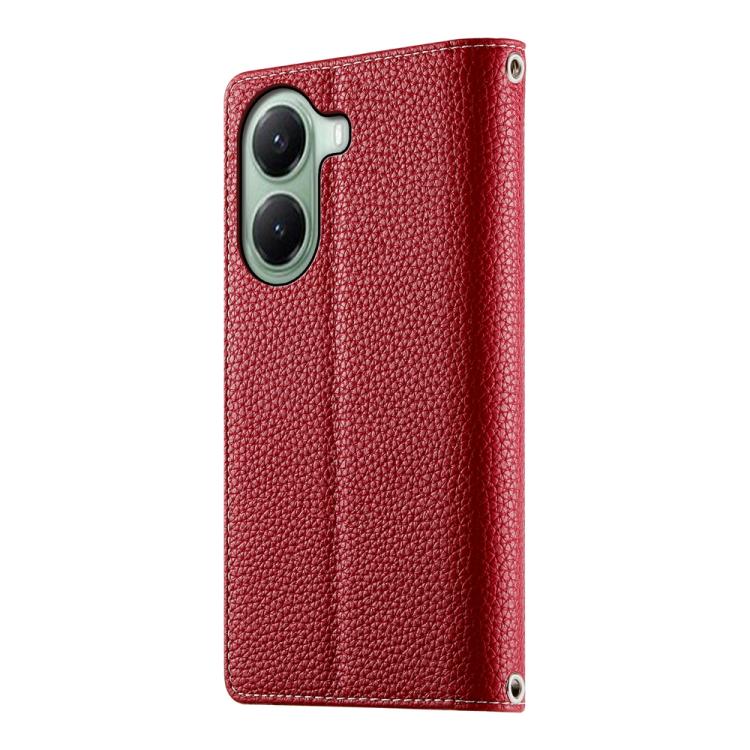 For Redmi Turbo 4 / Xiaomi Poco X7 Pro Stitching Multi-card Zipper Wallet Leather Phone Case with Short Strap