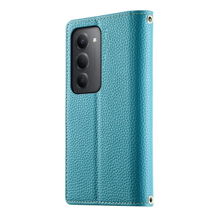 For Redmi 15 5G Global / 15 4G SEA 169.5mm Stitching Multi-card Zipper Wallet Leather Phone Case with Short Strap