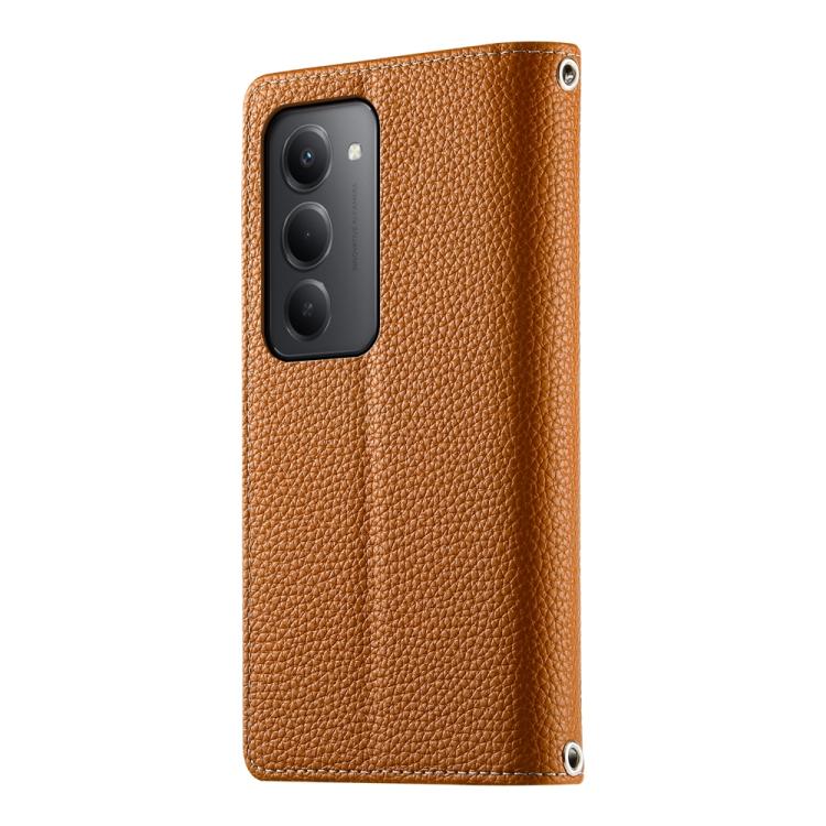For Redmi 15 5G Global / 15 4G SEA 169.5mm Stitching Multi-card Zipper Wallet Leather Phone Case with Short Strap