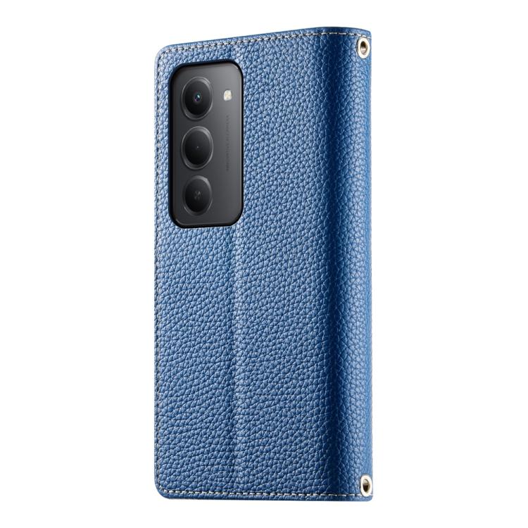 For Redmi 15 5G Global / 15 4G SEA 169.5mm Stitching Multi-card Zipper Wallet Leather Phone Case with Short Strap