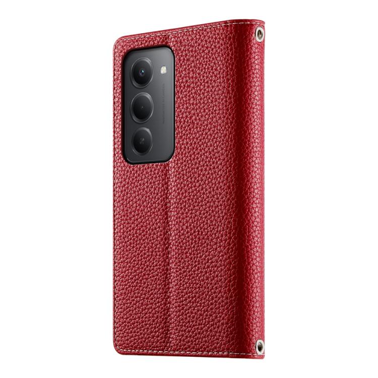 For Redmi 15 5G Global / 15 4G SEA 169.5mm Stitching Multi-card Zipper Wallet Leather Phone Case with Short Strap