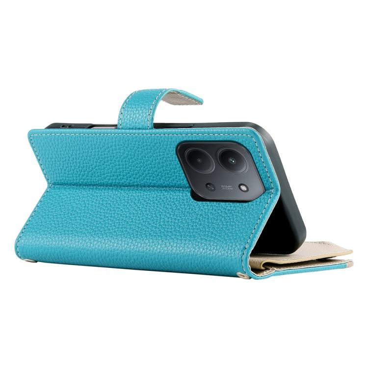 For Redmi 15C 5G / 4G Global 171mm / Poco C85 4G Stitching Multi-card Zipper Wallet Leather Phone Case with Short Strap